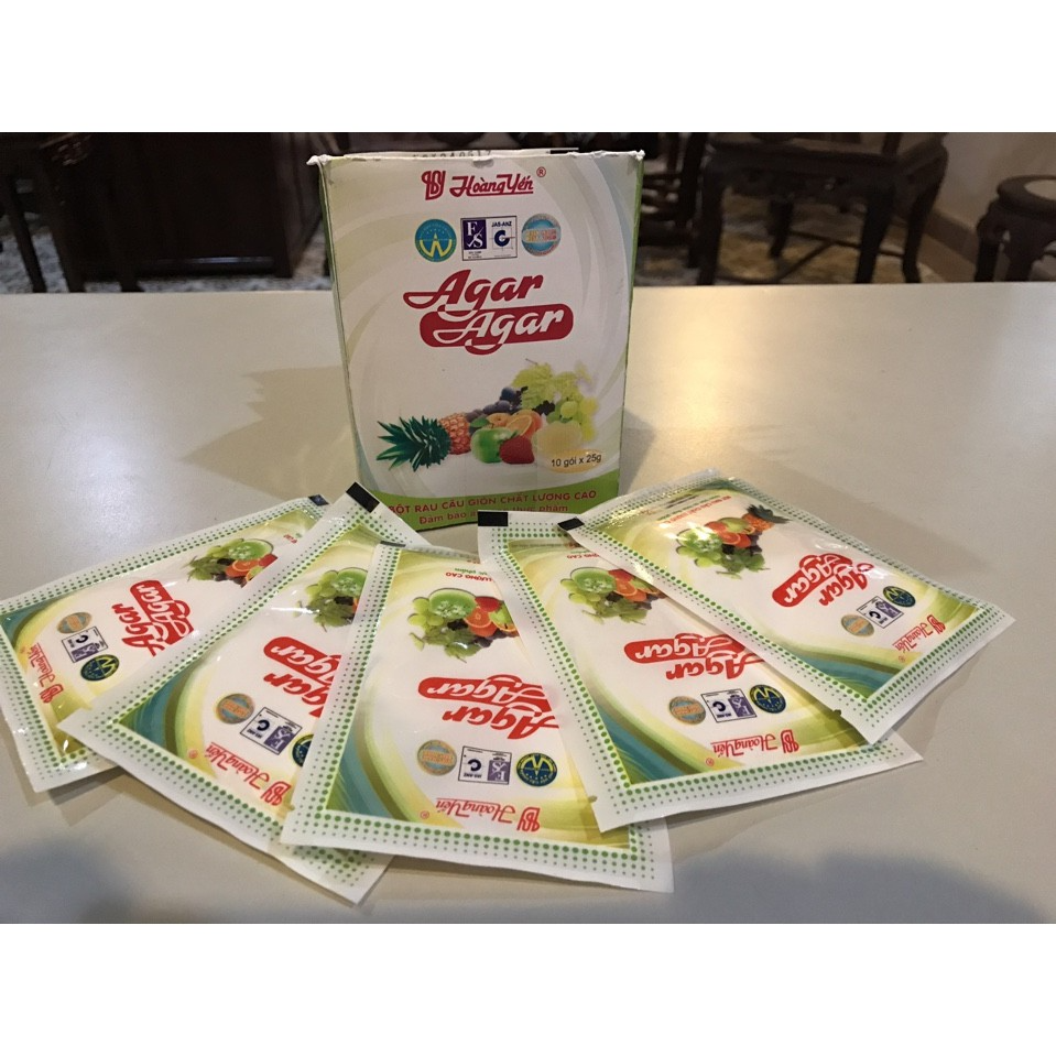 Bột Thạch Agar Hoàng Yến - Bột Thạch Giòn 25G