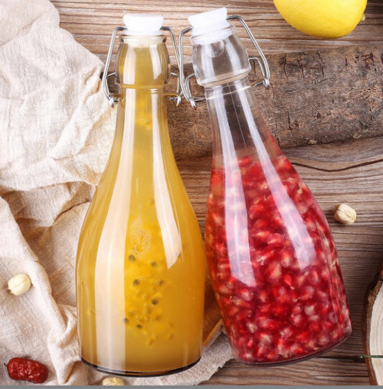 Chai thủy tinh tròn giara gọng sắt 250ml - 500ml - 1000ml