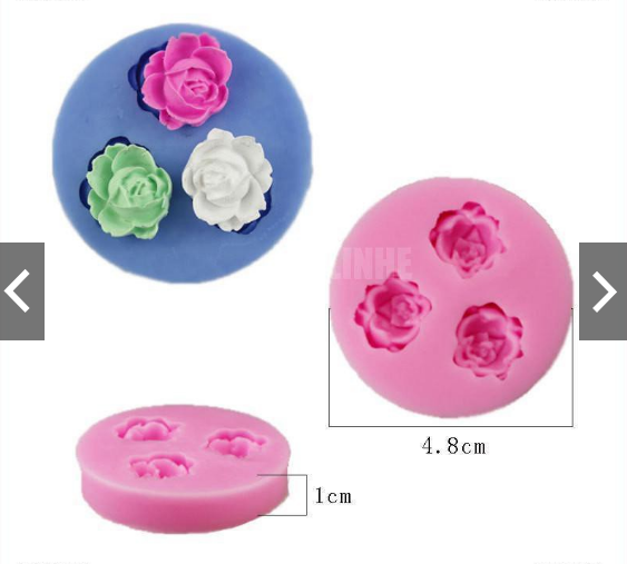 Khuôn silicon hình hoa hồng nhí 3d độc đáo đặc biệt