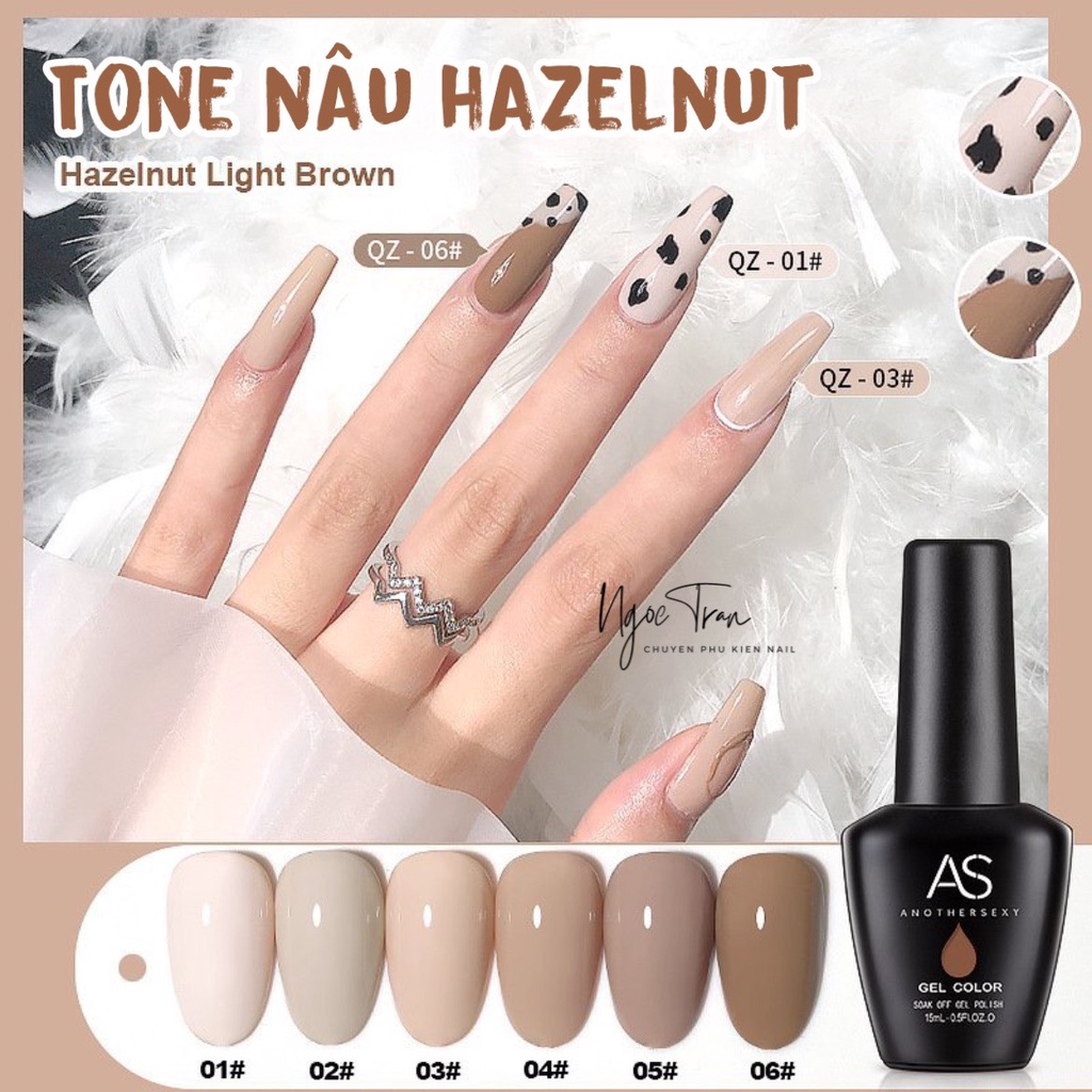 Sơn Gel AS | Mã QZ | Tone Nâu Nhạt Hazelnut