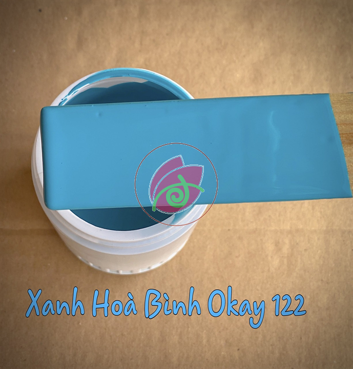 Sơn chậu màu xanh hòa bình Yes hoặc Okay Paint hệ nước 1kg
