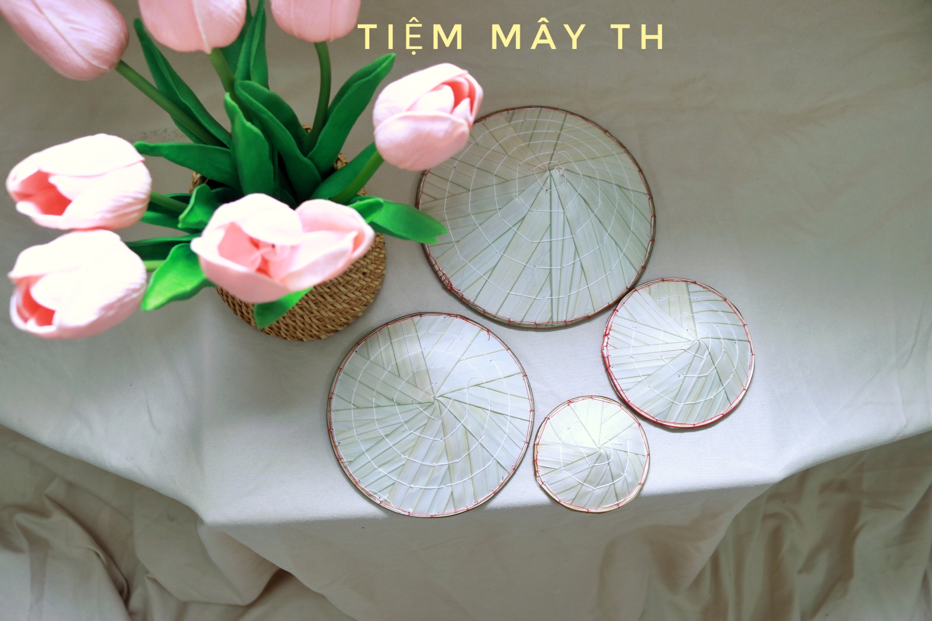 (Kho sỉ) Nón lá mini TIỆM MÂY TH trang trí, nón mini decor