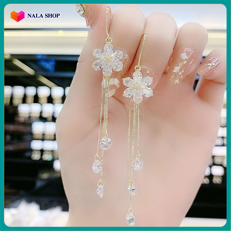 Bông tai kiểu OH139 xinh xắn kiểu dáng đính đá phong cách thanh lịch thích hợp đi dạo BSTKD -