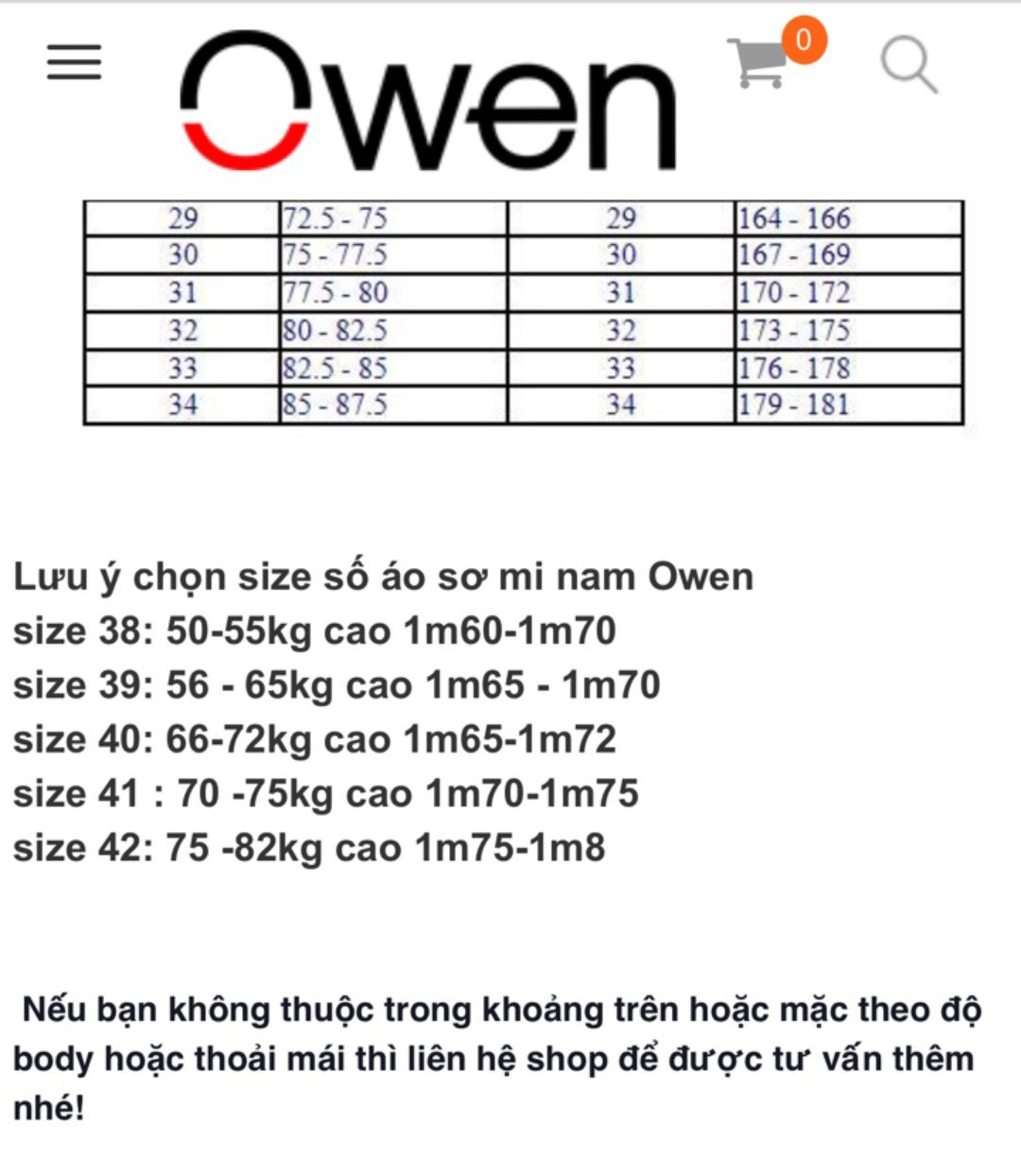 Áo sơ mi dài tay Owen 23225