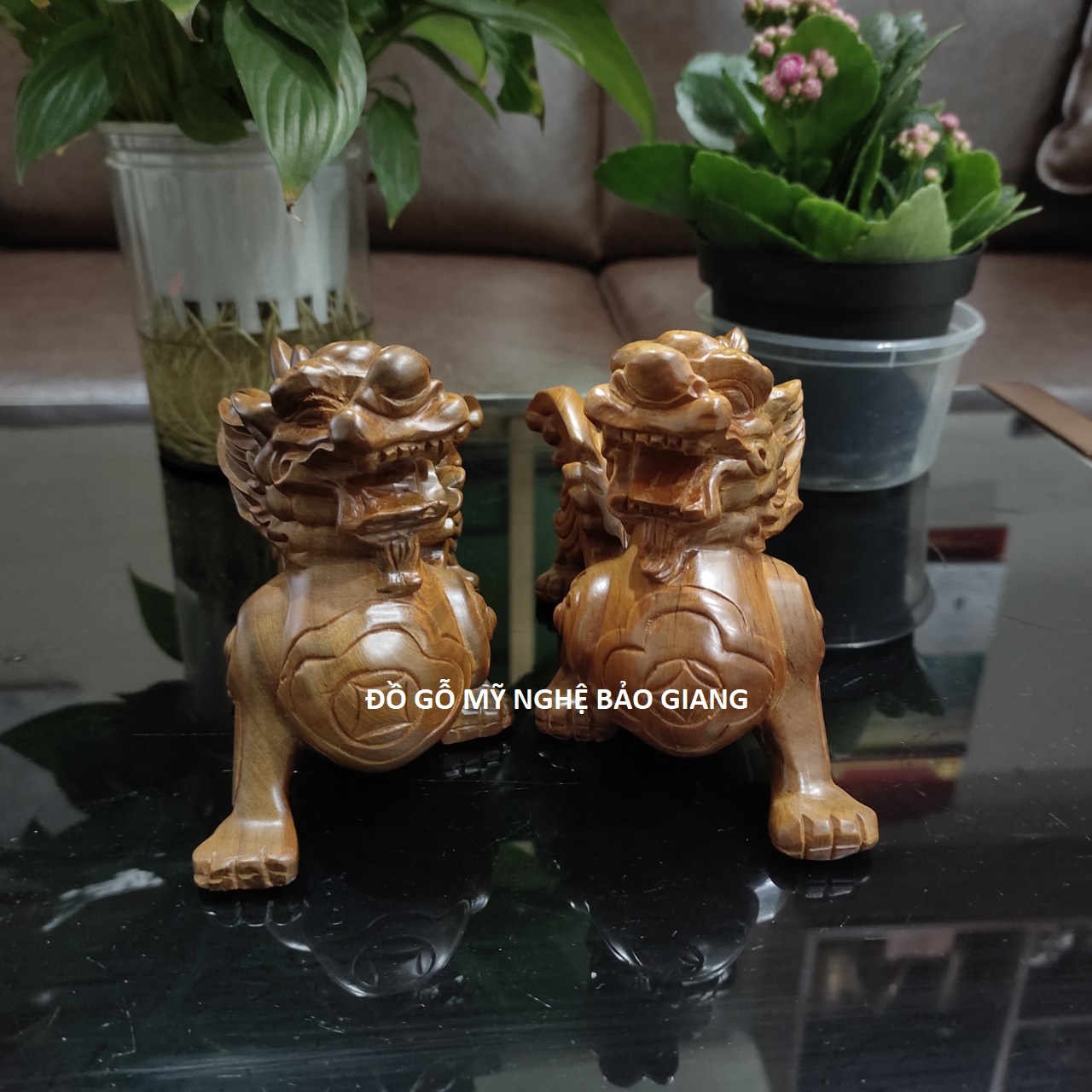 Cặp tỳ hưu tài lộc gỗ bách xanh thơm
