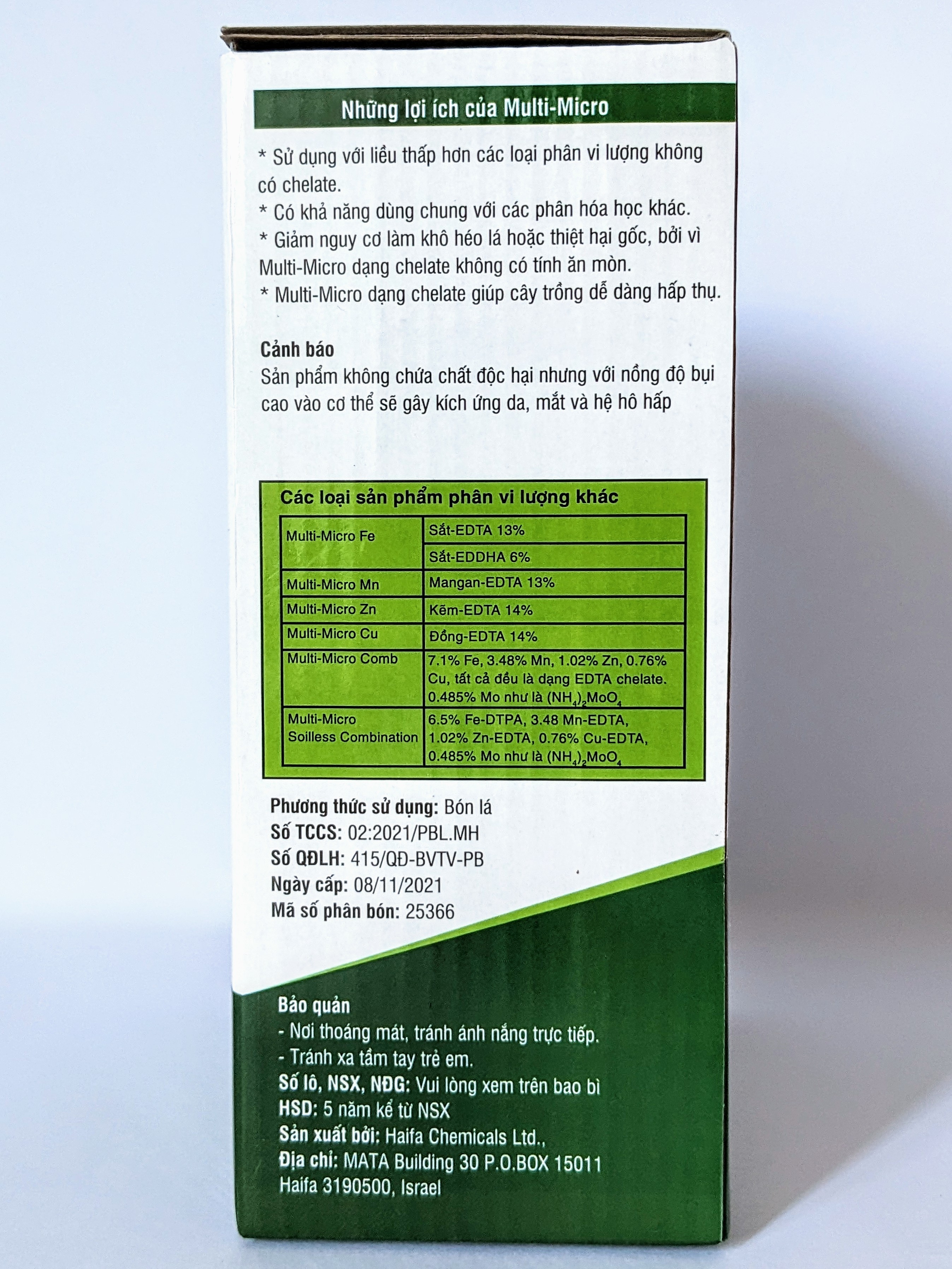 Phân Vi lượng Combi-MH Haifa (hộp 1kg)