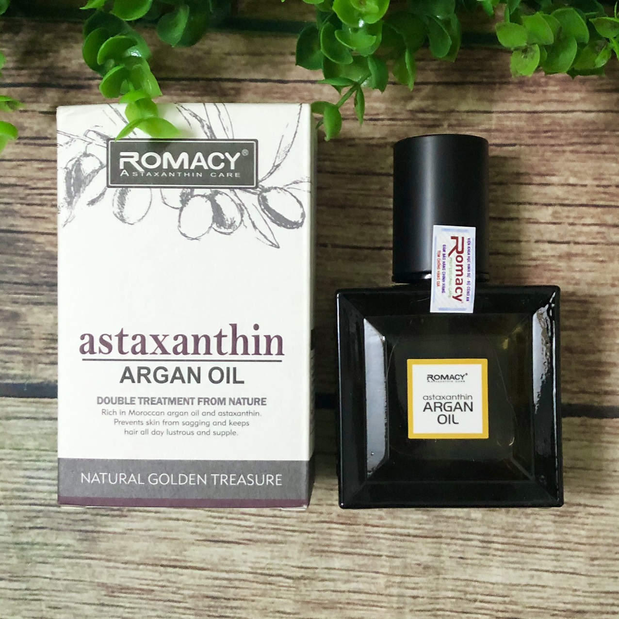 [+Tặng mũ trùm][HCM]TINH DẦU DƯỠNG TÓC ROMACY ASTAXANTHIN ARGAN OIL 55ML