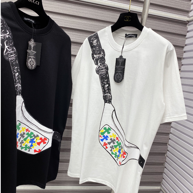Áo Thun Túi Đeo Chéo Chữ Thập 7 Màu Cotton Dày Dặn Dáng Rộng Nam Nữ NVA426