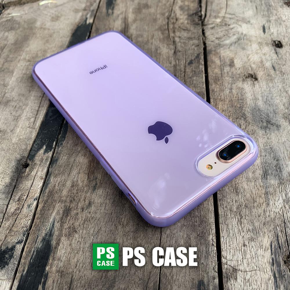 Ốp lưng dẻo tím mờ chống sốc cao cấp dành cho iPhone 7 Plus / iPhone 8 Plus - PS Case phân phối