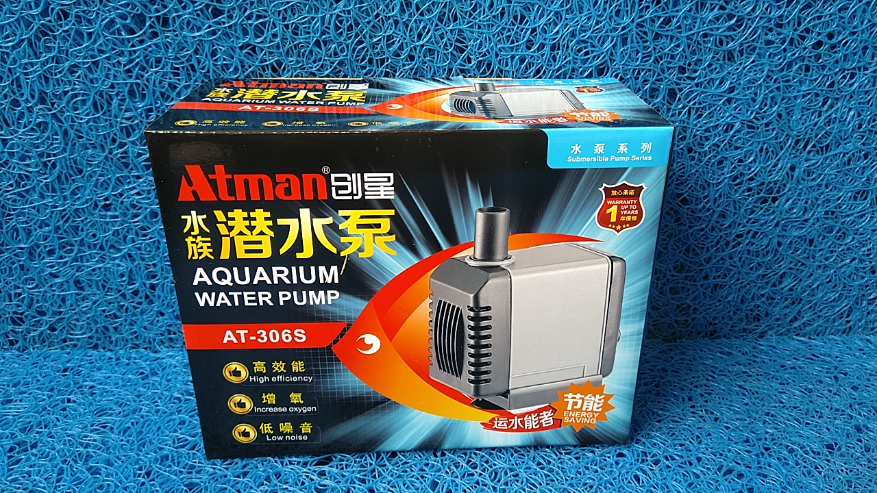 (AT-306S) Máy bơm hồ cá siêu êm Atman 27W-2000L/hr.