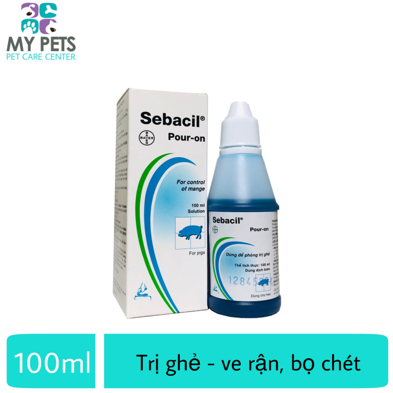 SEBACIL - Dung dịch bôi sống lưng trị ve, ghẻ, bọ chét cho chó mèo - Chai 100ml