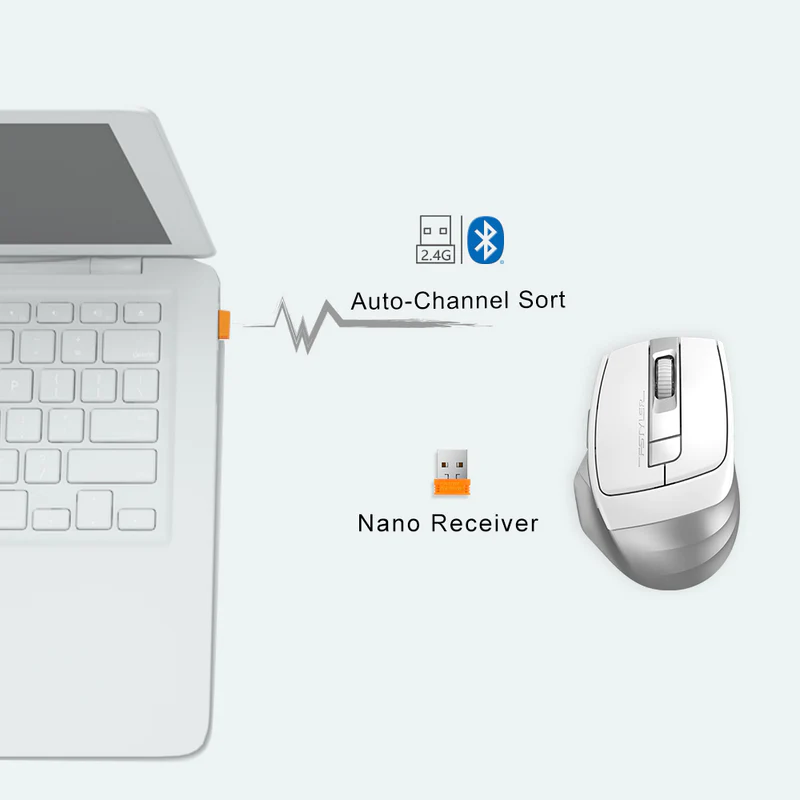Chuột quang không dây dual mode 2.4Ghz & Bluetooth (Có thể sạc lại) - A4TECH FB35C