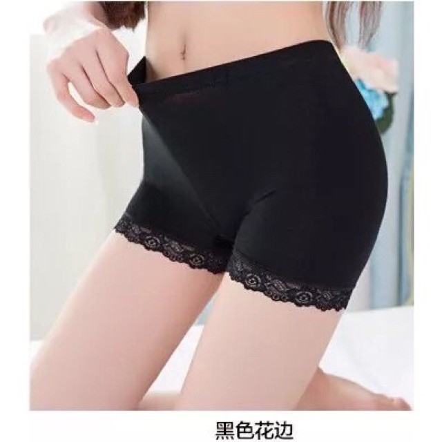 Quần mặc trong váy cotton pha ren