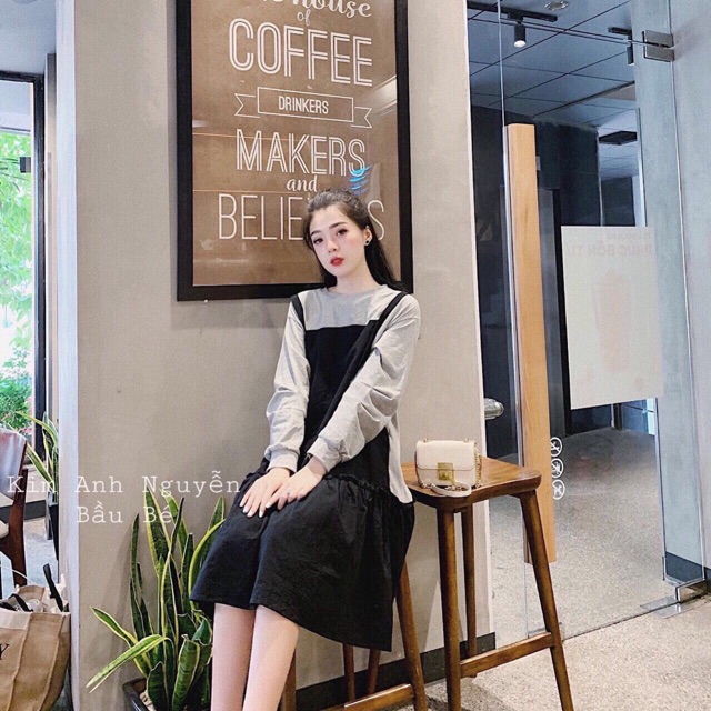 [GIẢM SỐC 50%] VÁY YẾM LIỀN HOTTREND (bầu bí bon chen )