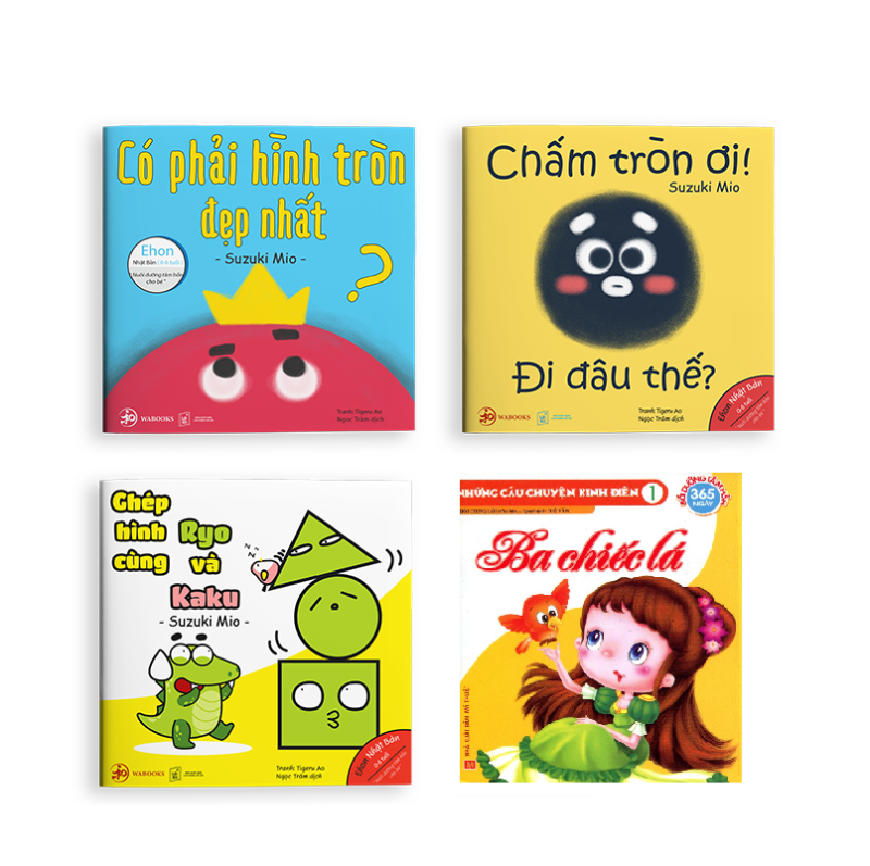 Mua Ehon Nhật Bản NHỮNG ĐIỀU KỲ DIỆU CỦA HÌNH KHỐI : Có Phải Hình Tròn Là Đẹp Nhất? + Ghép Hình Cùng Ryo Và Kaku + Chấm Tròn Ơi Đi Đâu Thế? (Bộ 3 cuốn Phát triển trí tuệ 0 - 6 tuổi - Tặng kèm cuốn Những Câu Chuyện Kinh Điển)