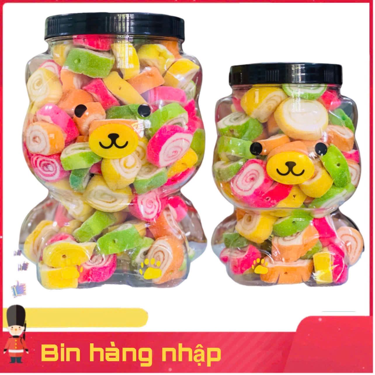 150 viên kẹo dẻo xoắn trái cây hàng việt
