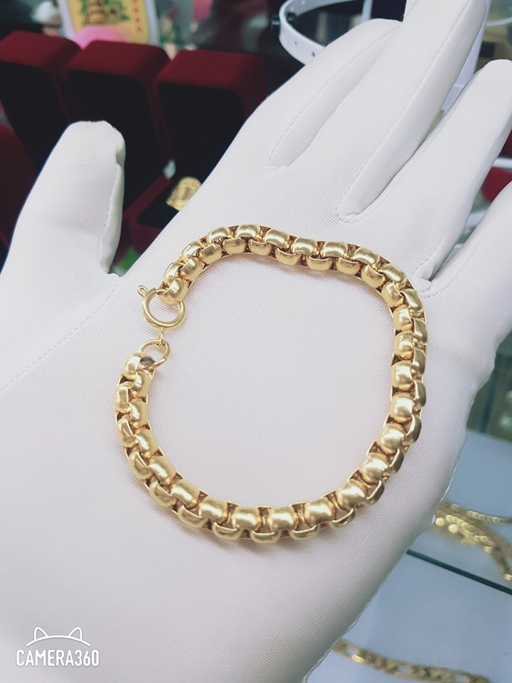 (Có ký hiệu- dùng không đen) Lắc Tay Ông Vuông 7mm Cao Cấp- Dùng lâu dài tắm rửa không đen không kiêng mồ hôi muối