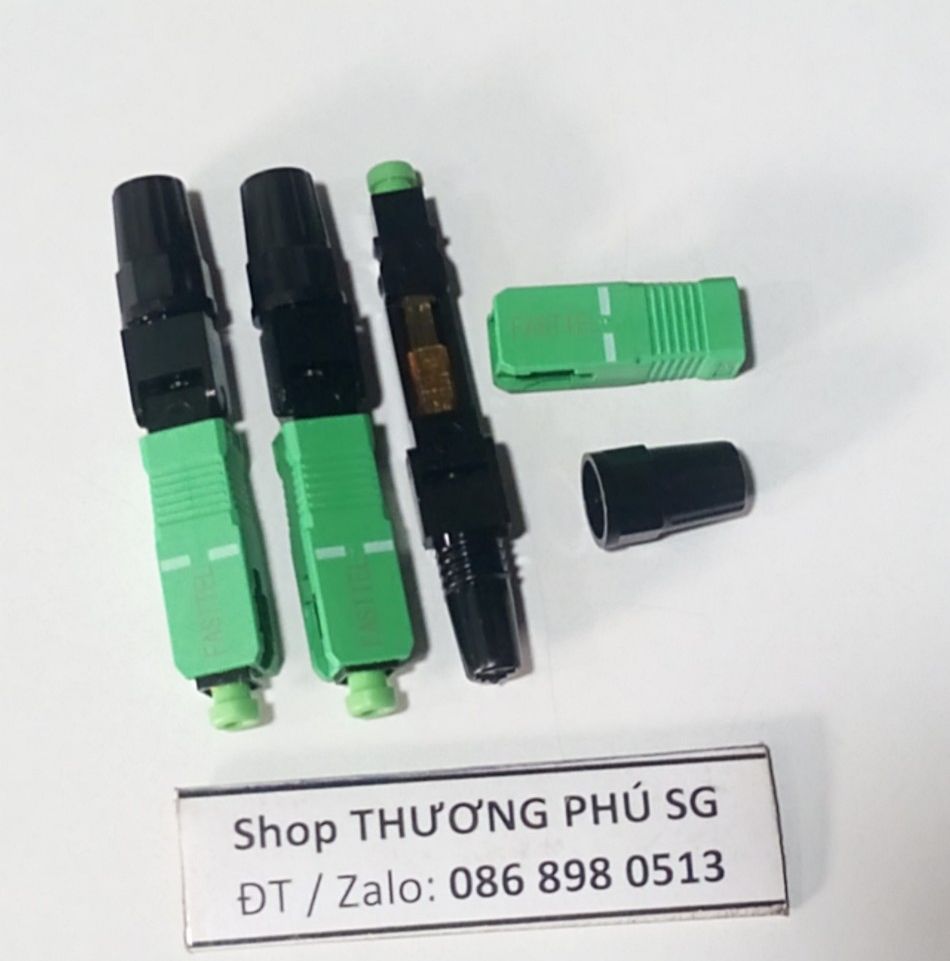 Đầu nối quang SC / APC (Fast Connector - Rệp cáp quang) (Màu Xanh lá)