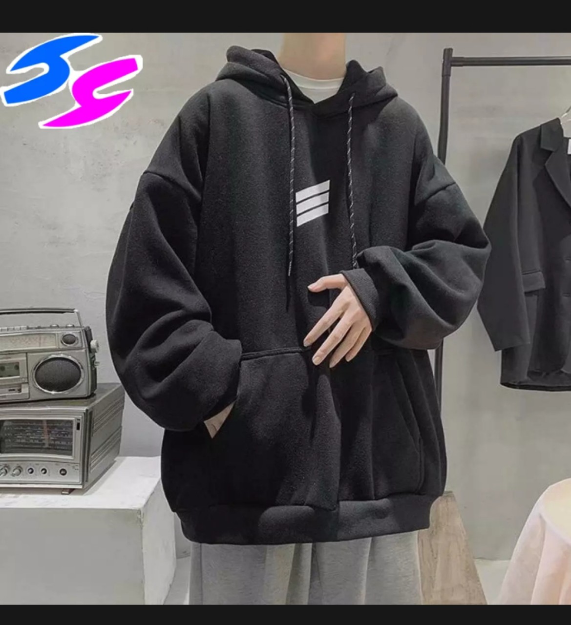ÁO HOODIE NAM NỮ 3 SỌC KẺ DÀY MỀM MỊN