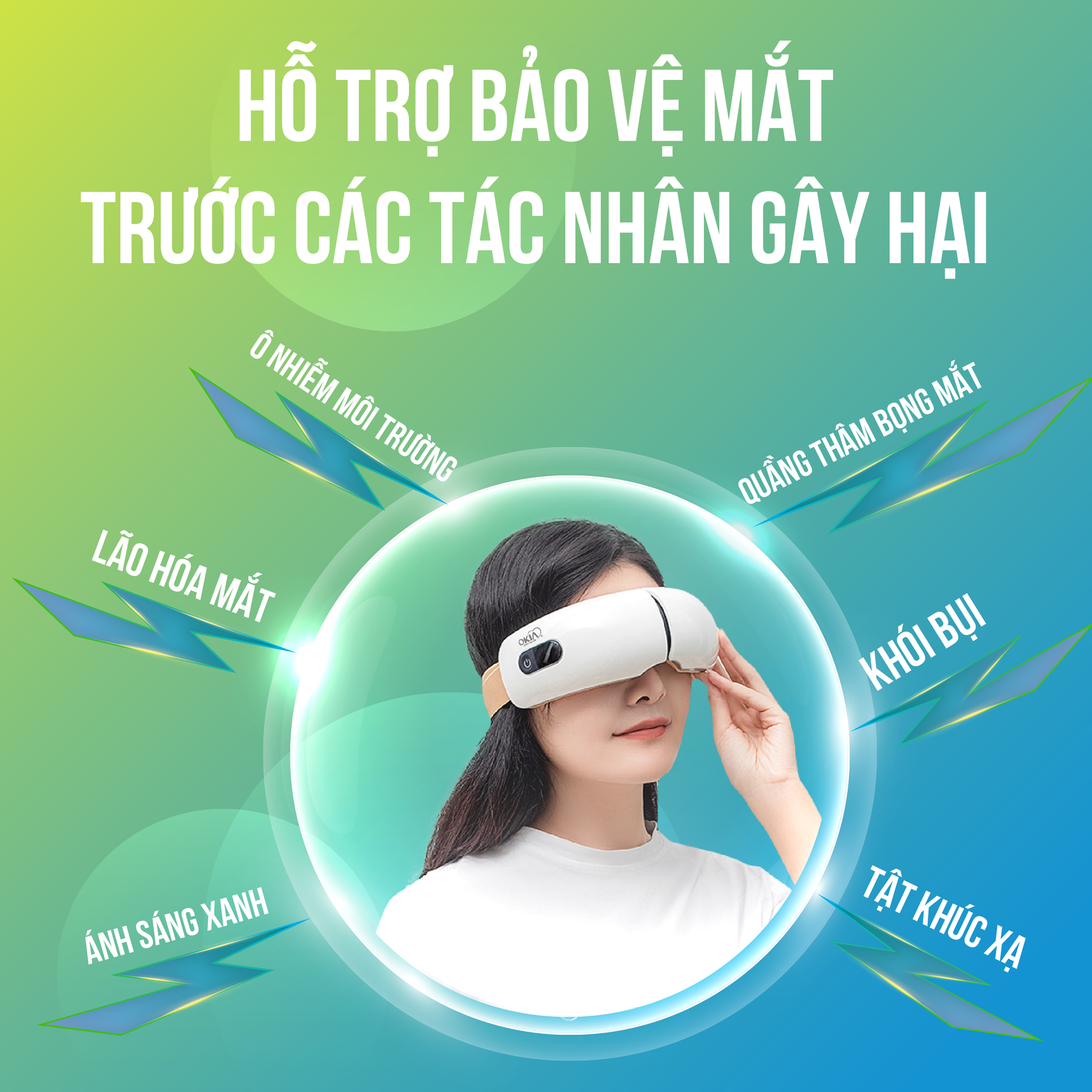 [FREESHIP TOÀN QUỐC] - Máy Massage Mắt Cao Cấp OKIA I-Master Chính Hãng Malaysia