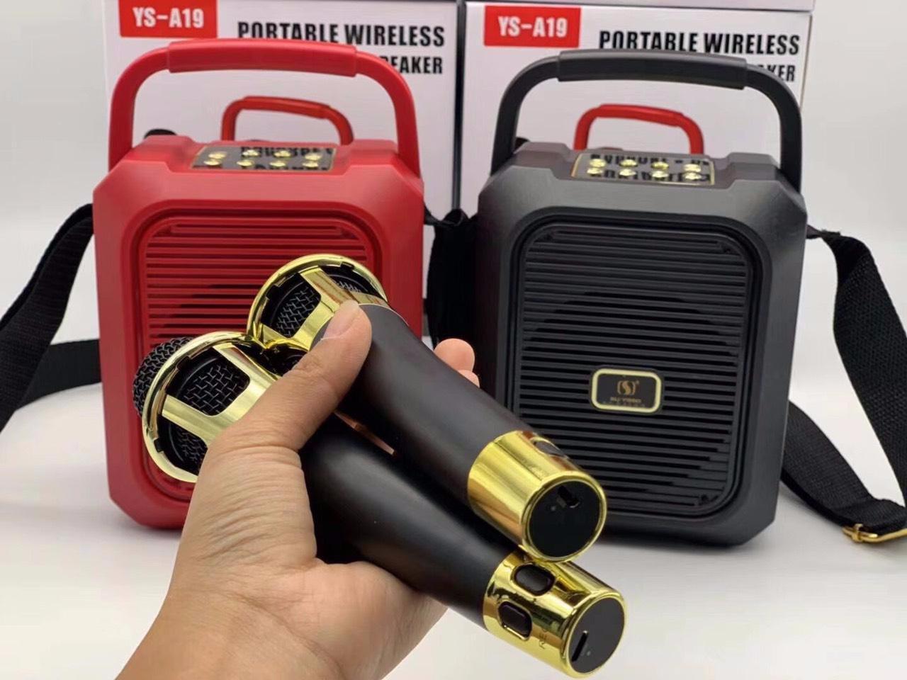 Loa bluetooth YS-A19 + kèm 1 micro ko dây hát karaoke - YS-A19