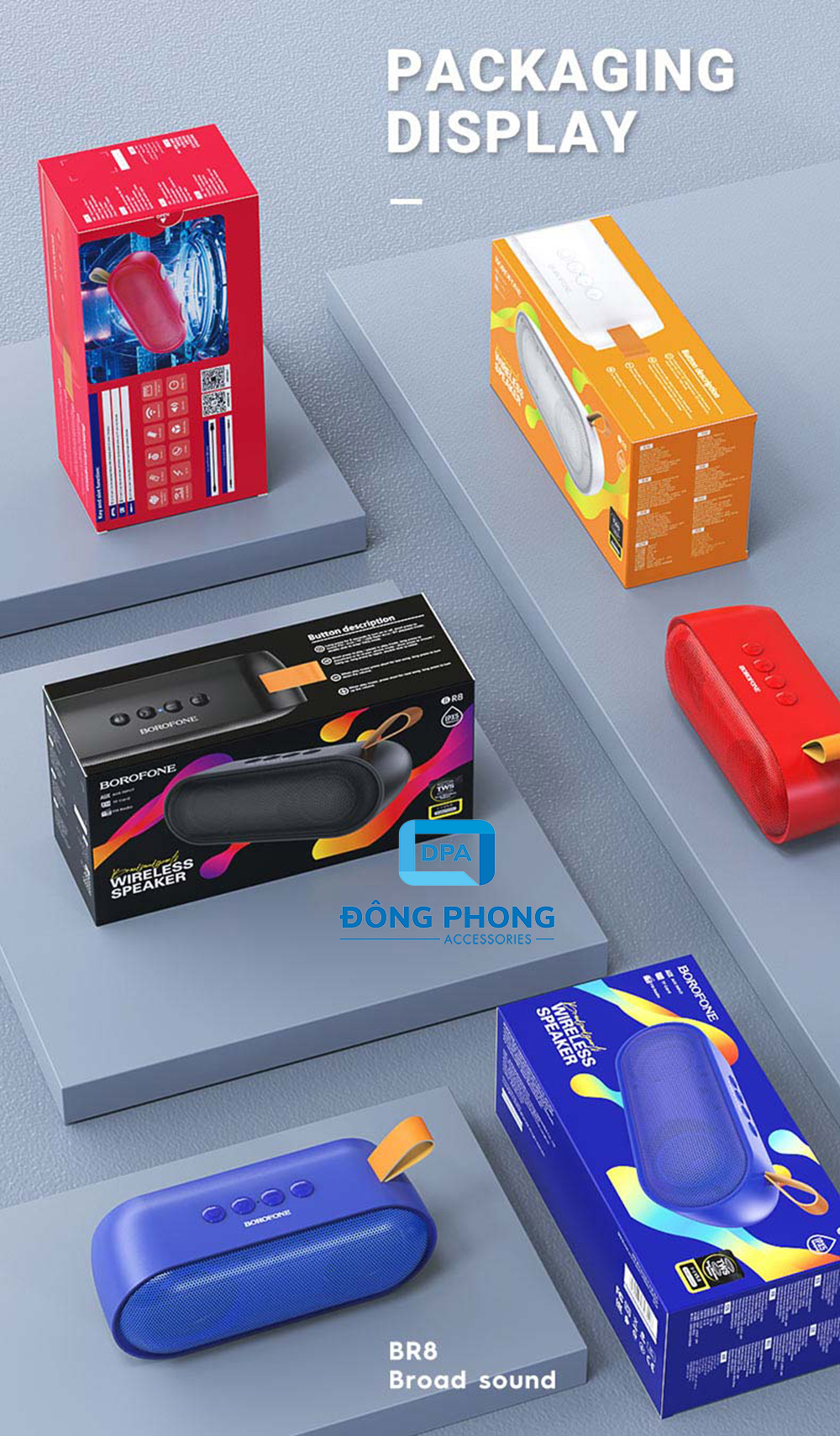 Loa Bluetooth Mini Borofone BR8 Chính Hãng V5.0 True Wireless Stereo