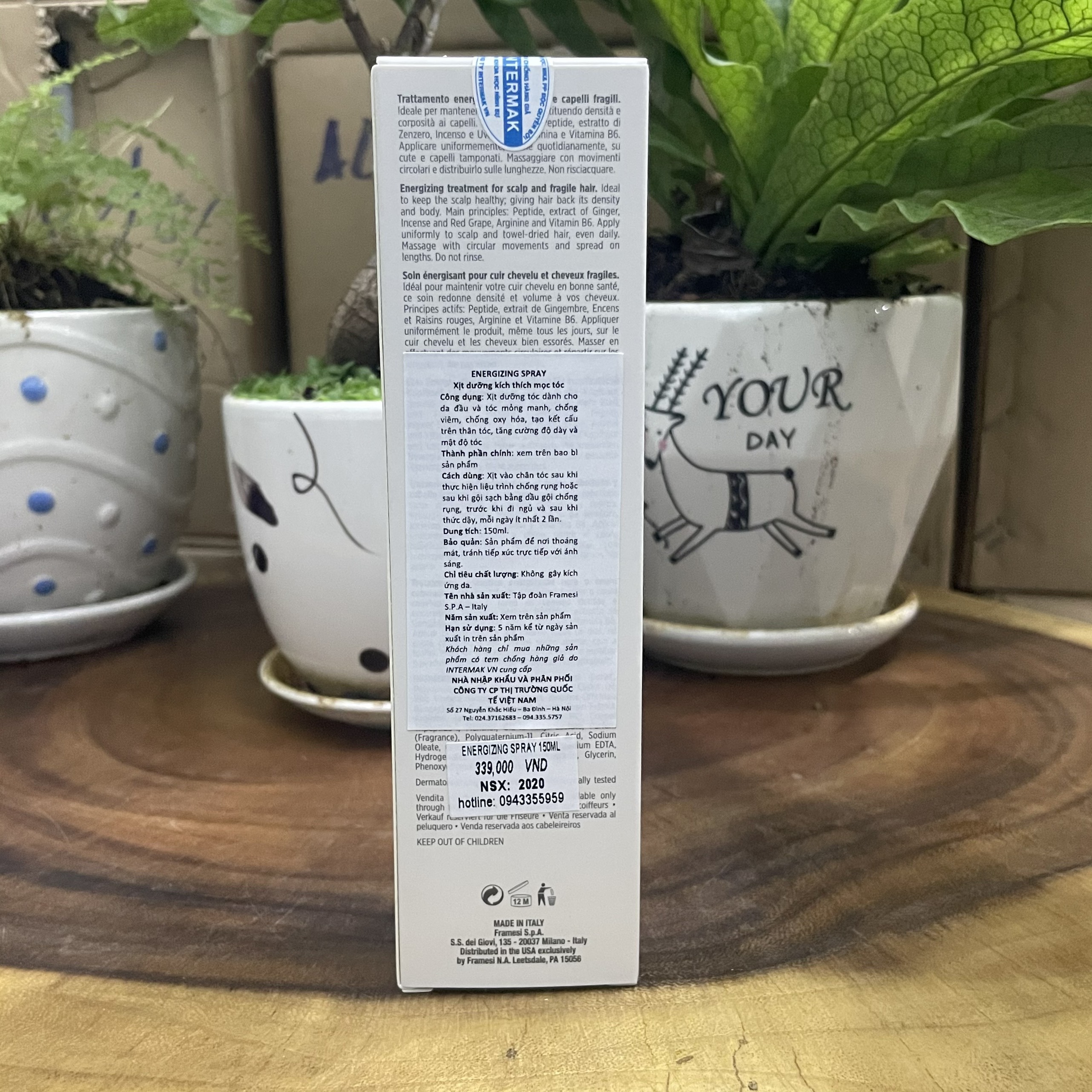 [HCM]Xịt dưỡng ngăn rụng và kích thích mọc tóc FRAMESI MORPHOSIS ENERGIZING SPRAY 150ML