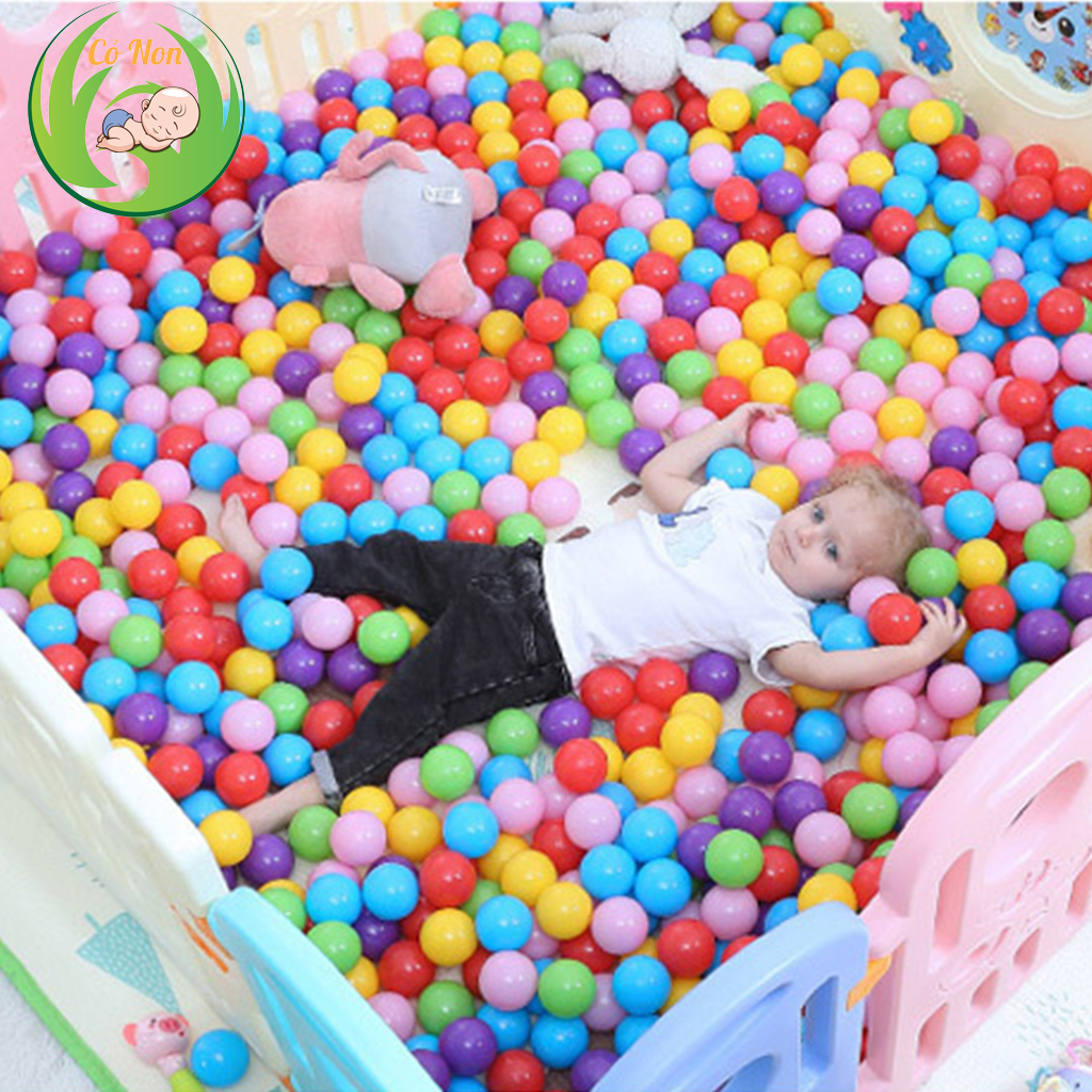 (Túi 100 quả) Bóng nhựa nhiều màu cho bé