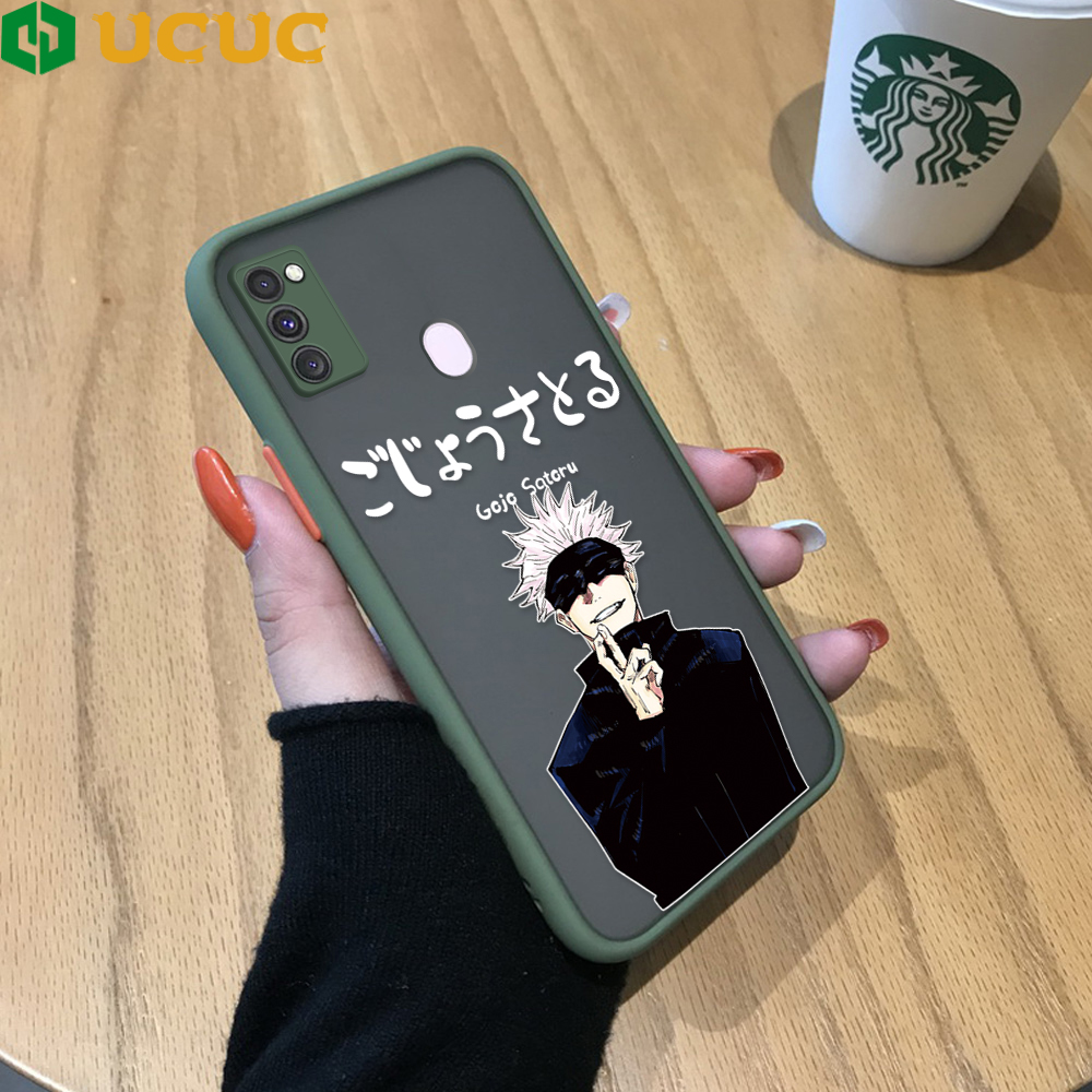 Ucuc casing case for samsung galaxy m51 /m31 /m20/m10 case for boys japan anime design case frosted transparent case for men shockproof full cover camera protect case
