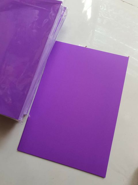 10 tờ giấy bìa A4 tím huế