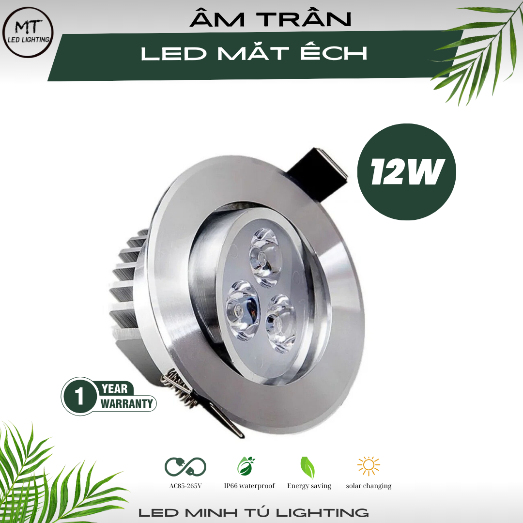 [HCM]Đèn led âm trần 3w mắt ếch PHI 65mm