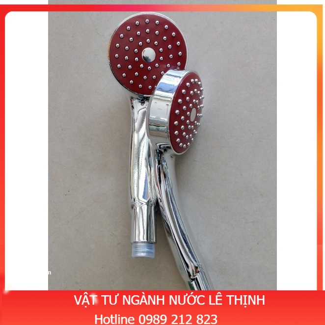 Bát sen tắm, vòi hoa sen tắm mặt đỏ tăng áp nóng lạnh