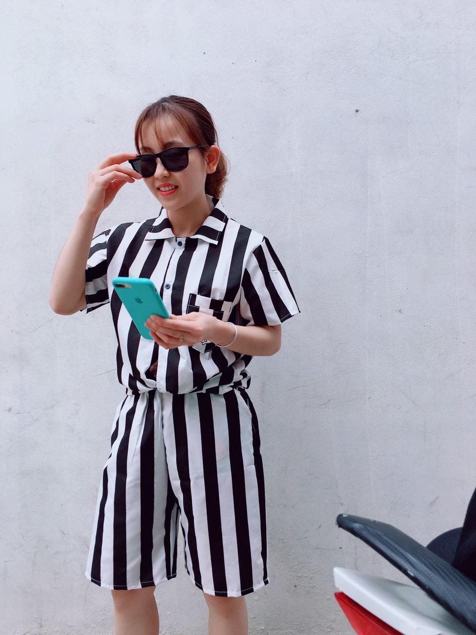 [Nguyen Dung Fashion] Bộ Tù Trưởng Kẻ Sọc Cực Hot