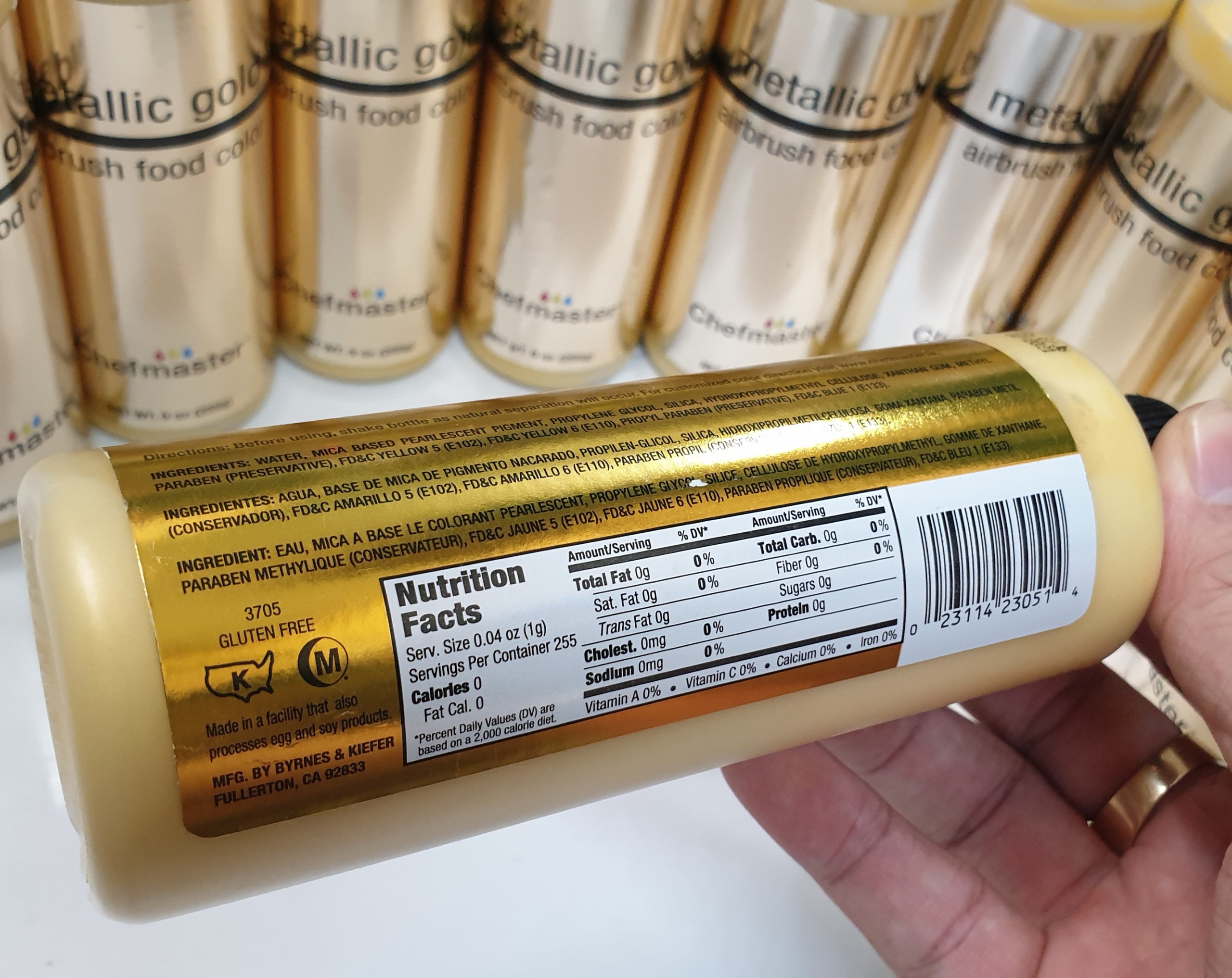 Màu nhũ vàng Chefmaster Metallic Gold - 255gram