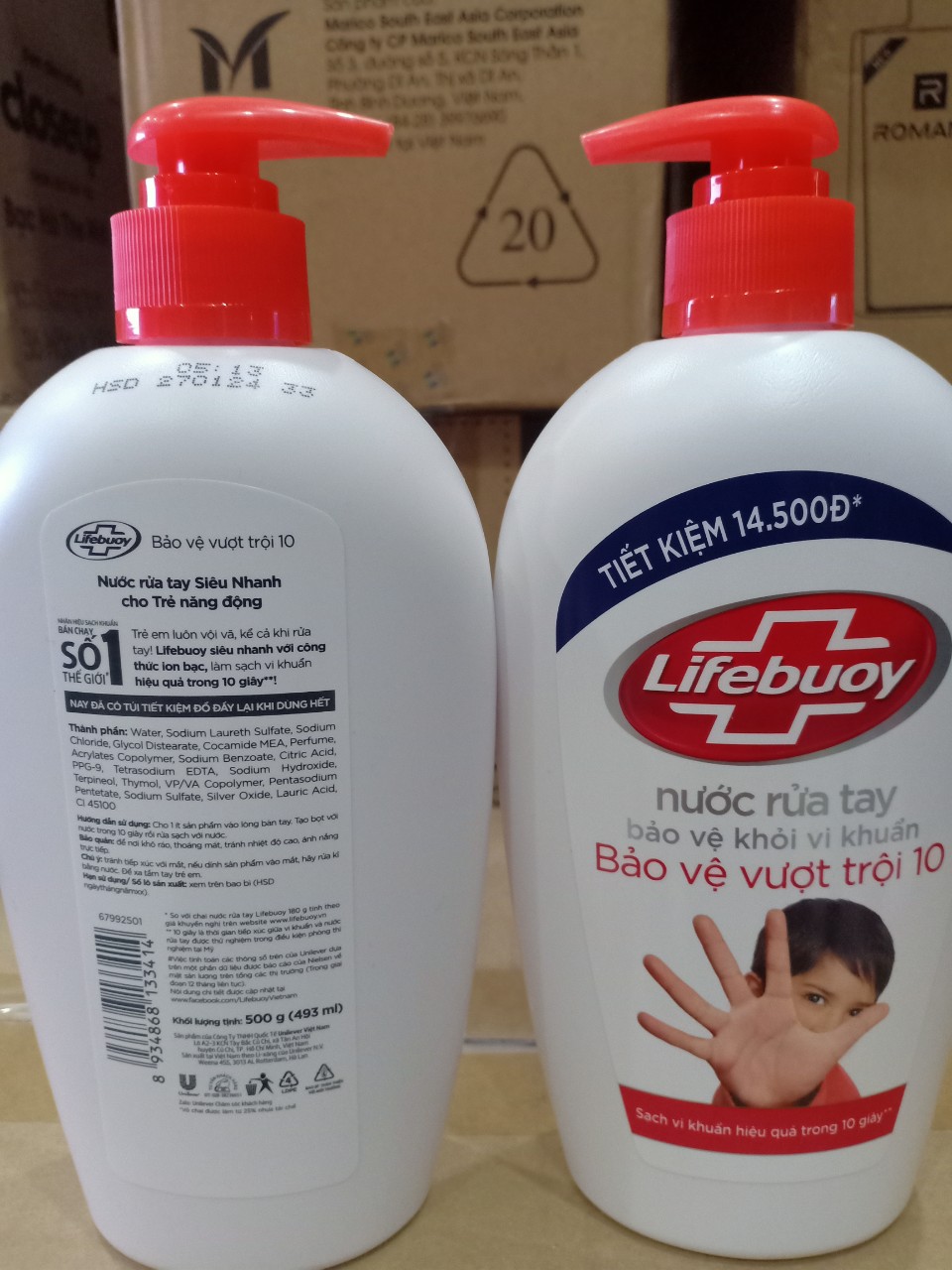 COMBO 2 CHAI NƯỚC RỬA TAY LIFEBUOY 500ML