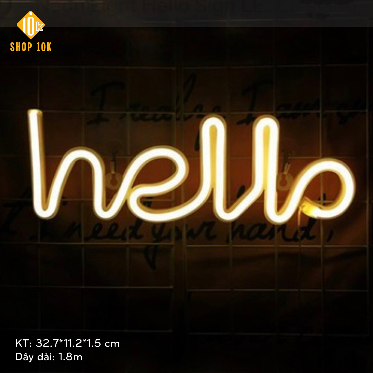 Đèn led Neon light trang trí chữ Hello - SP005317