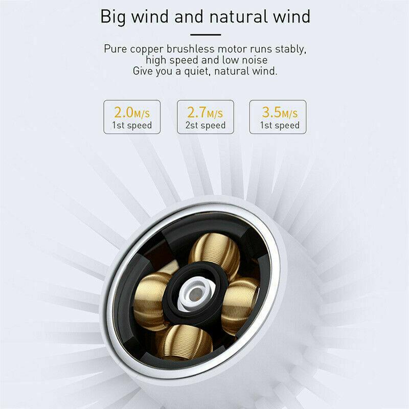 Quạt mini cầm tay pin sạc Baseus Firefly Mini Fan LV491 (Portable Rechargeable Mini USB Hand Fan) 3-Tốc Độ Có Thể Điều Chỉnh Cho Sinh Viên nhân viên văn phòng