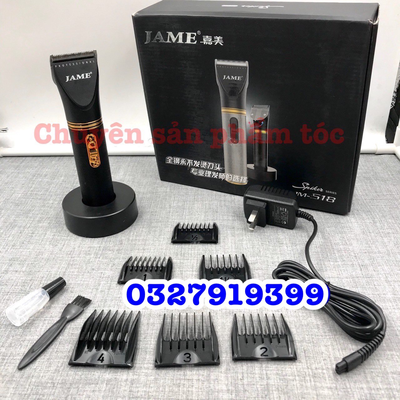 Tông đơ cắt tóc cao cấp jame 518 - tăng tốc