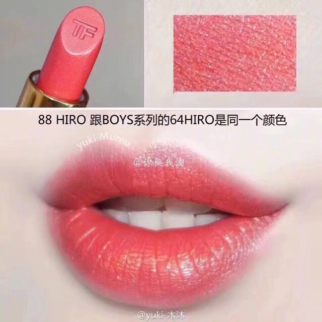 Son Tom Ford 88 Hiro Màu Đỏ Gạch Nhũ