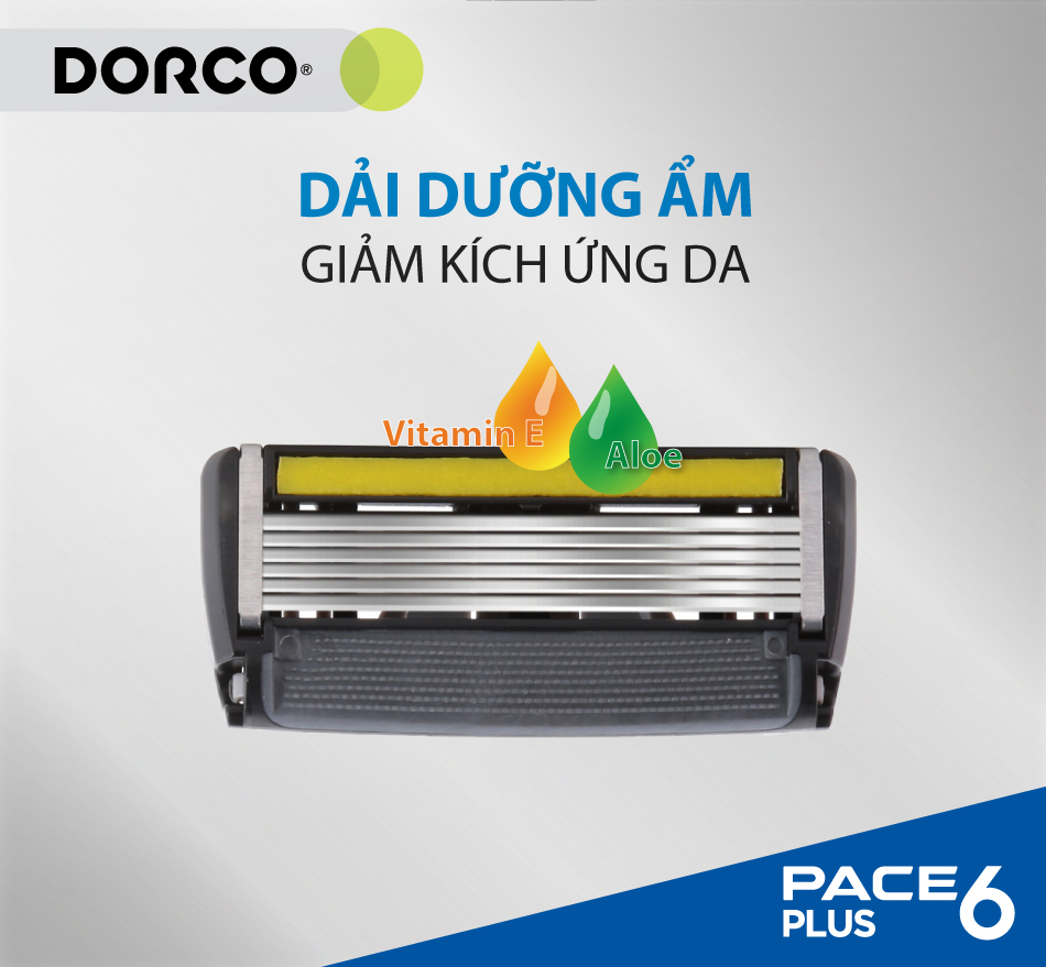 Dao cạo râu 6 lưỡi DORCO PACE 6 Plus (6 lưỡi + đầu cắt tóc mai)