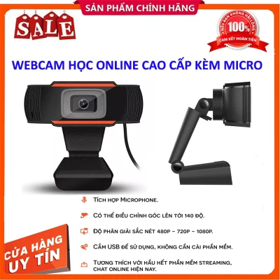 Webcam-W07-HỌC ONLINE Trên Máy Tính PC, Laptop Livestream Có Mic Full HD PC Gaming 720P High Solution CHÍNH HÃNG