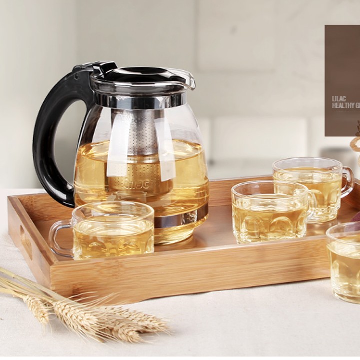 Ấm pha trà và Cafe thủy tinh, lưới lọc inox