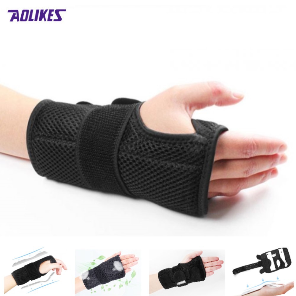 Đai cố định bảo vệ cổ tay AOLIKES HS 1672bán sỉ, có nẹp thép định hình