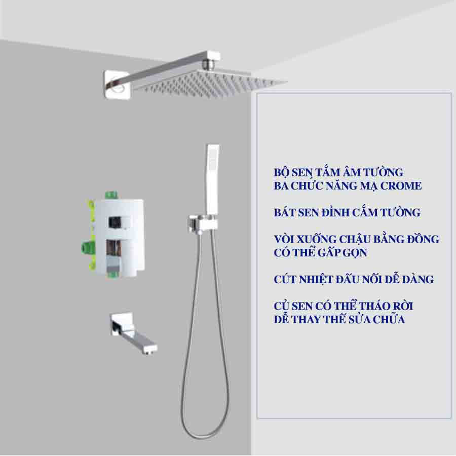Sen Cây Tắm Đứng Âm Tường Nhập Khẩu Cao Cấp