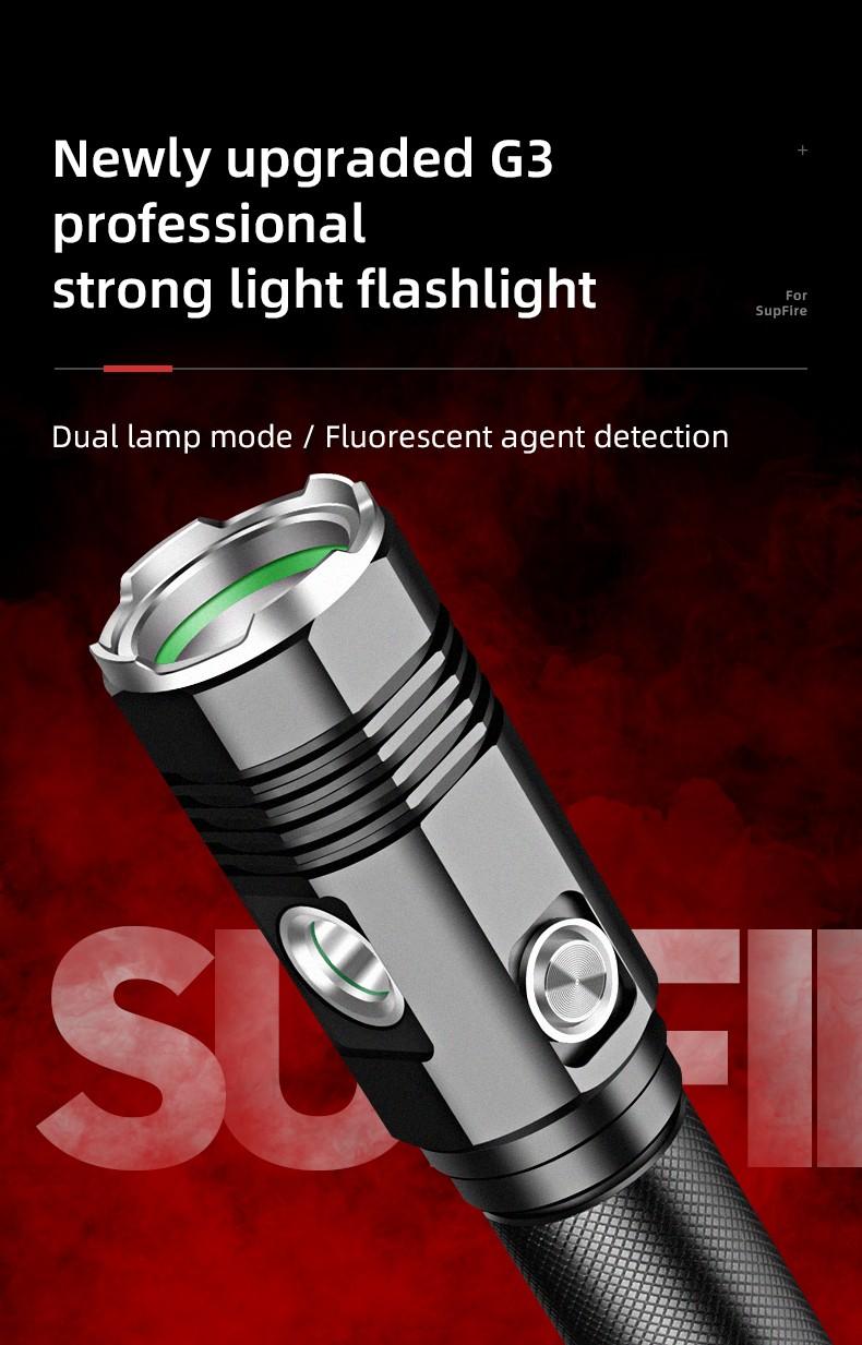 Đèn pin led + UV 2 trong 1 Supfire G3