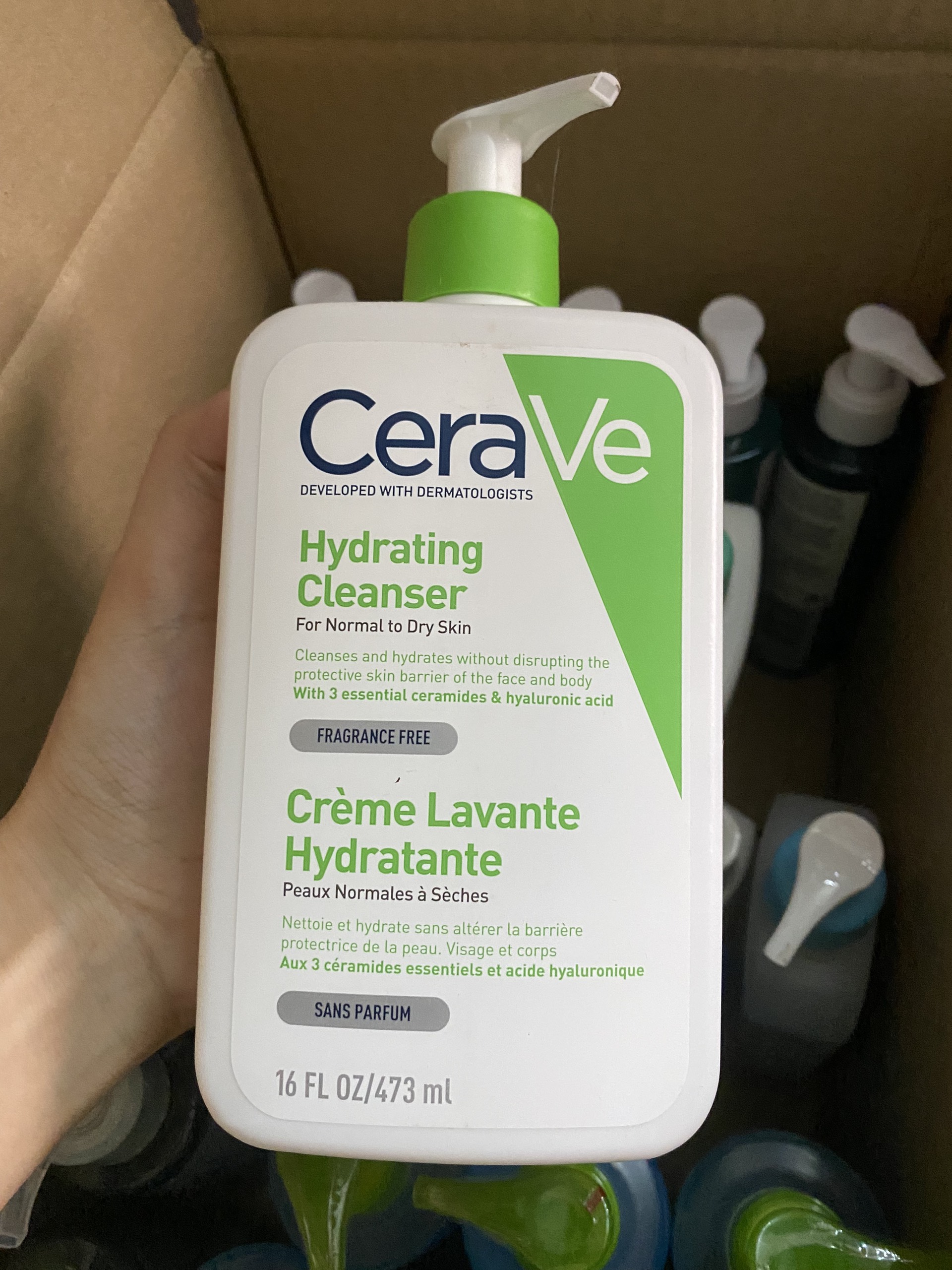 Sữa rửa mặt Cerave từ da thường đến da khô bản Pháp [BILL UK ]