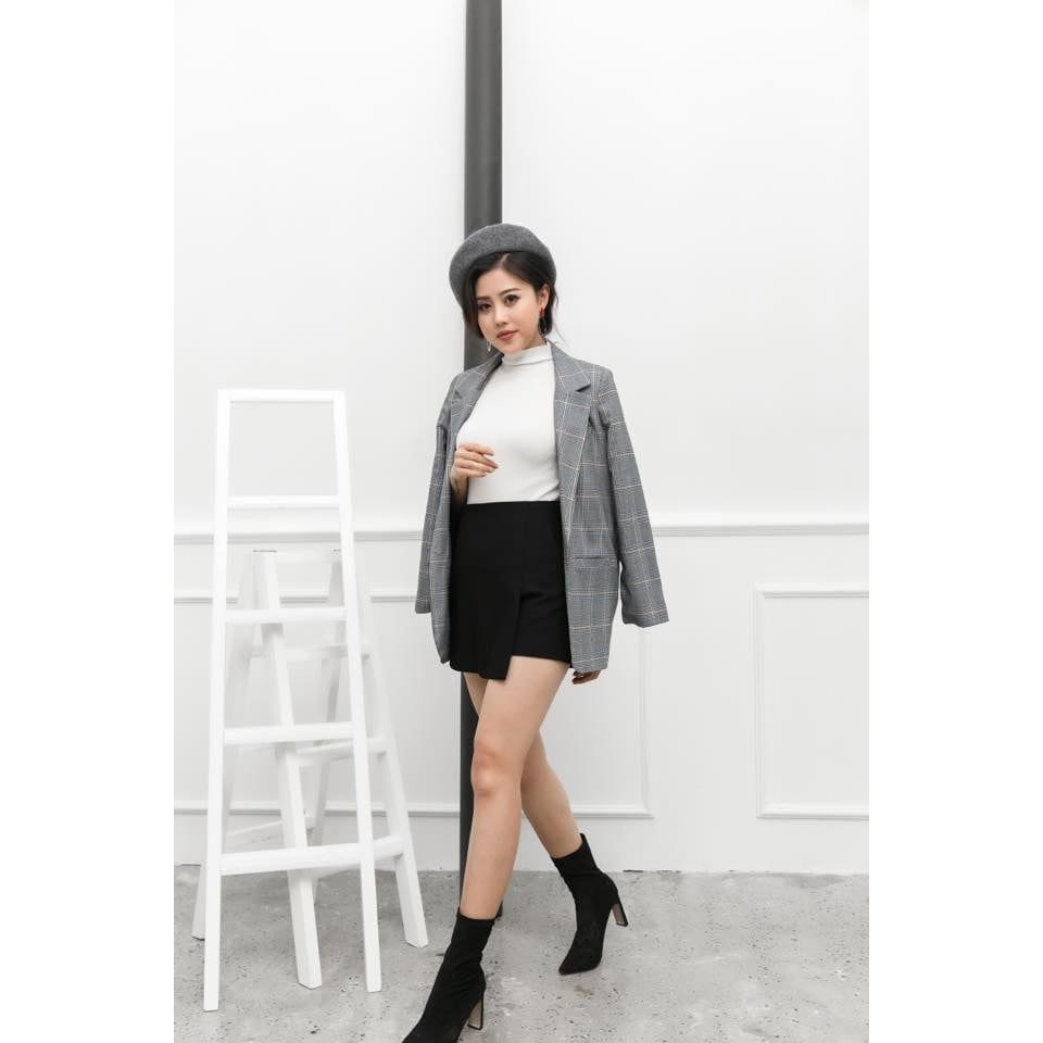 G Beauty Áo Vest Nữ Kẻ Caro