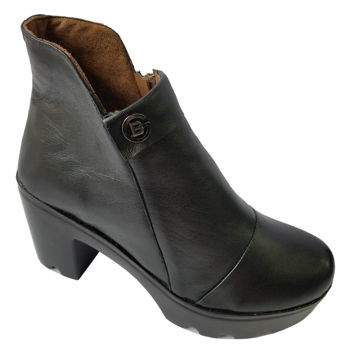 Giày Boot nữ Cổ Thấp BIGBEN Da Bò Cao 7 phân BTN3