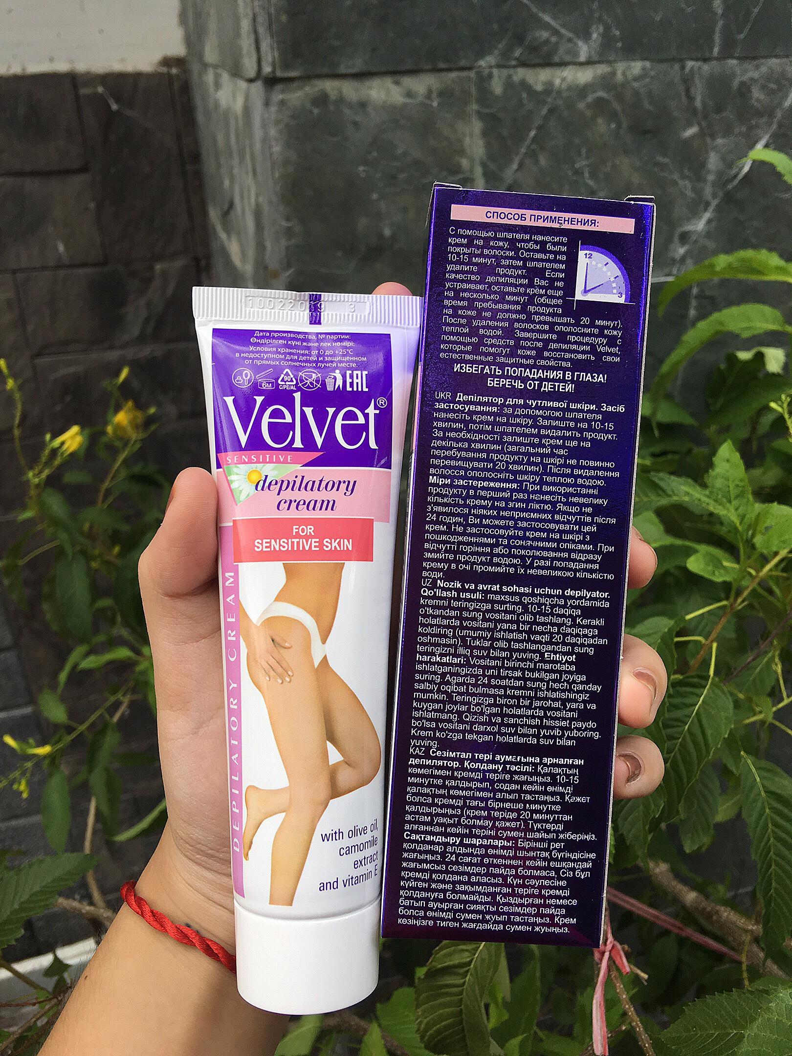 Kem Tẩy Lông Velvet Sensitive Nga cao cấp 100ml