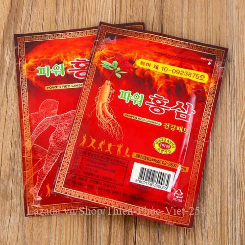 BỘ 2 CAO DÁN HỒNG SÂM ĐỎ KOREA TÚI 20 MIẾNG 93 x130mm tốt nhất